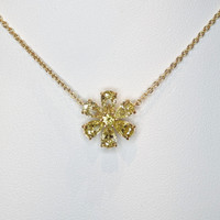 2.10 Ct. Natural Diamond 18K Yellow Gold pendant
