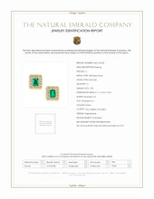 1.90 Ct.Tw. Emerald Natural Diamond Pave Earrings, 18K Rose Gold Scan Report