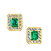 1.90 Ct.Tw. Emerald 18K Rose Gold earring