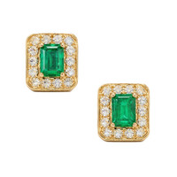 1.90 Ct.Tw. Emerald 18K Rose Gold earring