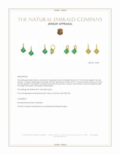 7.71 Ct.Tw.Total Carat Weight Emerald Hoops Earrings, 18K Yellow Gold Appraisal