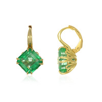 7.71 Ct.Tw. Emerald Drops Earrings, 18K Yellow Gold Image