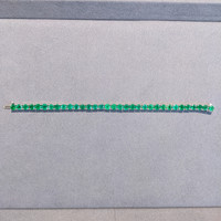 15.40 Ct.Tw.Total Carat Weight Emerald Tennis/Line Bracelet, 18K White Gold Life Style