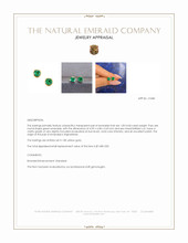 1.00 Ct.Tw.Total Carat Weight Emerald Studs Earrings, 18K Yellow Gold Appraisal