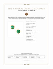 1.00 Ct.Tw.Total Carat Weight Emerald Studs Earrings, 18K Yellow Gold Scan Report