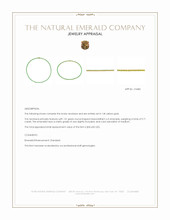 9.71 Ct. Emerald Tennis/Riviere Necklace, 14K Yellow Gold Appraisal