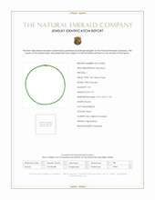 9.71 Ct. Emerald Accent Stones Necklace, 14K Yellow Gold Scan Report