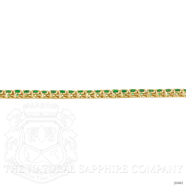 9.71 Ct. Emerald Accent Stones Necklace, 14K Yellow Gold