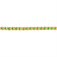 9.71 Ct. Emerald Accent Stones Necklace, 14K Yellow Gold Image