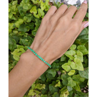 5.13 Ct.Tw. Emerald Tennis/Line Bracelet, 14K Yellow Gold Life Style