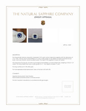 2.59 Ct. Blue Sapphire and Natural Diamond Pave Ring, 18K White Gold Appraisal