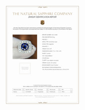 2.59 Ct. Blue Sapphire and Natural Diamond Pave Ring, 18K White Gold Scan Report