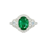 1.59 Ct. Emerald 18K White Gold ring