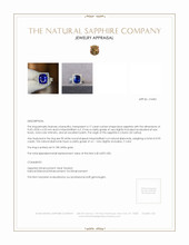 4.17 Ct. Blue Sapphire and Natural Diamond Pave Ring, 18K White Gold Appraisal