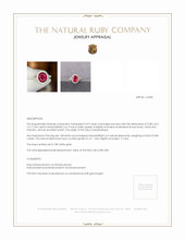 3.07 Ct. Ruby Natural Diamond Pave Ring, 18K White Gold Appraisal