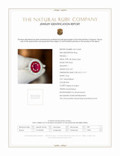 3.07 Ct. Ruby Natural Diamond Pave Ring, 18K White Gold Scan Report