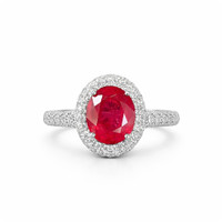 3.07 Ct. Ruby 18K White Gold ring