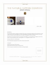 0.80 Ct. Blue Sapphire and Natural Diamond Pave Ring, 18K White Gold Appraisal