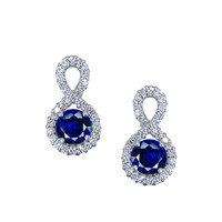 2.36 Ct.Tw. Sapphire 18K White Gold earring