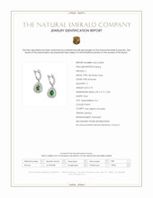 0.76 Ct.Tw.Total Carat Weight Emerald and Natural Diamond Pave Earrings, 18K White Gold Scan Report