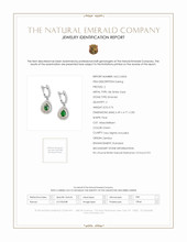 0.76 Ct.Tw. Emerald Natural Diamond Pave Earrings, 18K White Gold Scan Report