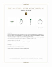 0.68 Ct. Emerald and Natural Diamond Pave Ring, 18K White Gold Appraisal