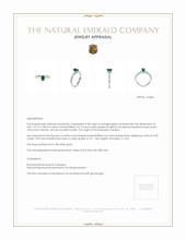 0.68 Ct. Emerald Natural Diamond Pave Ring, 18K White Gold Appraisal