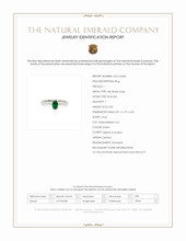 0.68 Ct. Emerald and Natural Diamond Pave Ring, 18K White Gold Scan Report