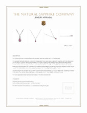 0.66 Ct. Pink Sapphire and Natural Diamond Pave Pendant, 14K White Gold Appraisal