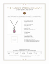 0.66 Ct. Pink Sapphire and Natural Diamond Pave Pendant, 14K White Gold Scan Report