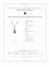 0.66 Ct. Sapphire Natural Diamond Pave Pendant, 14K White Gold Scan Report
