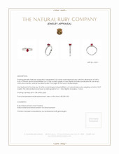 0.54 Ct. Ruby Natural Diamond Pave Ring, 18K White Gold Appraisal