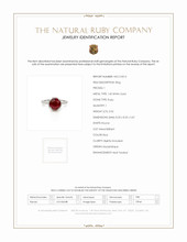 3.52 Ct. Ruby Natural Diamond Pave Ring, 14K White Gold Scan Report