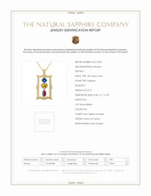 0.72 Ct. Sapphire Sapphire Antique Style Pendant, 18K Yellow Gold Scan Report