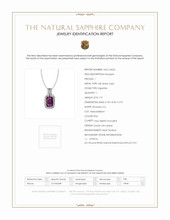 1.91 Ct. Pink Sapphire and Natural Diamond Pave Pendant, 18K White Gold Scan Report
