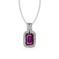 1.91 Ct. Sapphire 18K White Gold pendant