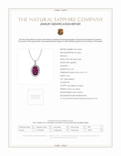 2.46 Ct. Pink Sapphire and Natural Diamond Pave Pendant, 18K White Gold Scan Report