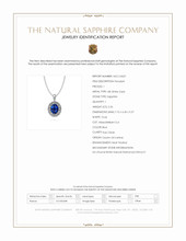 2.26 Ct. Blue Sapphire and Natural Diamond Pave Pendant, 18K White Gold Scan Report
