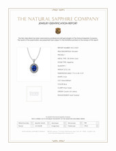 2.26 Ct. Sapphire Natural Diamond Pave Pendant, 18K White Gold Scan Report