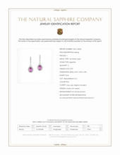 0.90 Ct.Tw.Total Carat Weight Pink Sapphire and Natural Diamond Pave Earrings, 14K White Gold Scan Report