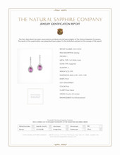 0.90 Ct.Tw.Total Carat Weight Sapphire Natural Diamond Pave Earrings, 14K White Gold Scan Report