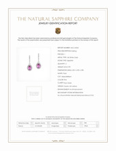 0.90 Ct.Tw. Pink Sapphire and Natural Diamond Pave Earrings, 14K White Gold Scan Report