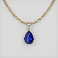 1.32 Ct. Sapphire 14K Yellow Gold pendant