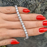 10.52 Ct.Tw. Natural Diamond 14K White Gold bracelet