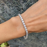 10.52 Ct.Tw. Natural Diamond Pave Bracelet, 14K White Gold Image