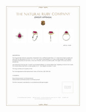2.17 Ct. Ruby Natural Diamond Halo Ring, Platinum 950 Appraisal