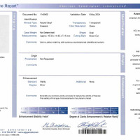 8.10 Ct. Emerald Natural Diamond Men's Ring, 18K Yellow Gold Scan Report