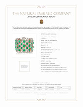 27.81 Ct.Tw. Emerald Natural Diamond Pave Bracelet, 18K White & Rose Scan Report