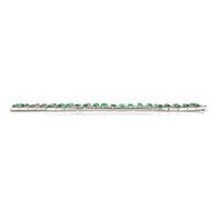 27.81 Ct.Tw. Emerald Natural Diamond Pave Bracelet, 18K White & Rose Image
