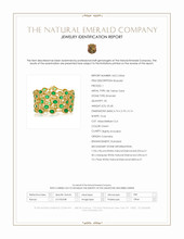 25.68 Ct.Tw.Total Carat Weight Emerald and Natural Diamond Pave Bracelet, 18K Yellow Gold Scan Report